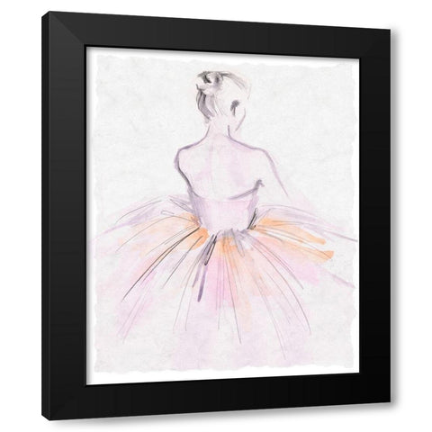 Watercolor Ballerina II Black Modern Wood Framed Art Print by Parker, Jennifer Paxton