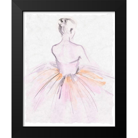Watercolor Ballerina II Black Modern Wood Framed Art Print by Parker, Jennifer Paxton