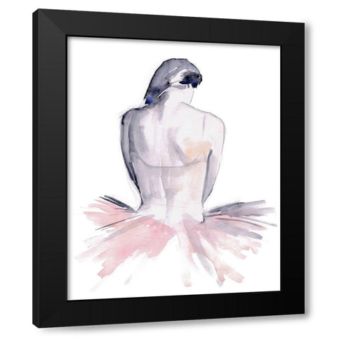 Pale Pink Tulle I Black Modern Wood Framed Art Print by Parker, Jennifer Paxton