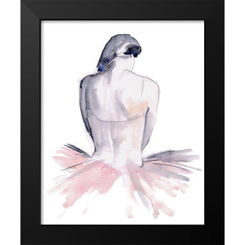 Pale Pink Tulle I Black Modern Wood Framed Art Print by Parker, Jennifer Paxton