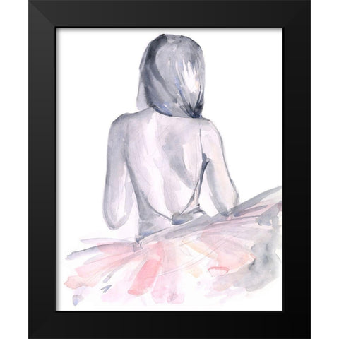Pale Pink Tulle II Black Modern Wood Framed Art Print by Parker, Jennifer Paxton
