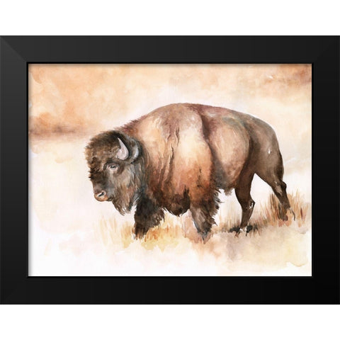 Buffalo Roam I Black Modern Wood Framed Art Print by Parker, Jennifer Paxton