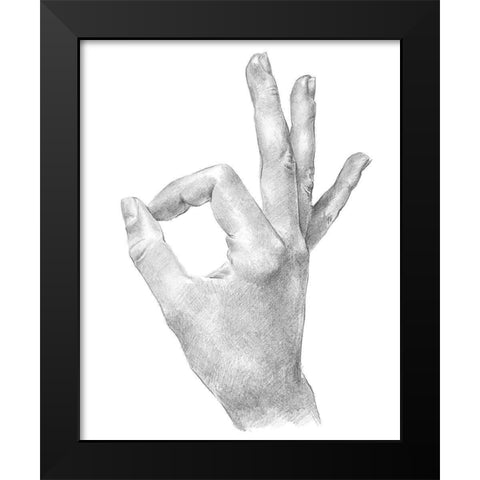 Hand Signs III Black Modern Wood Framed Art Print by Parker, Jennifer Paxton