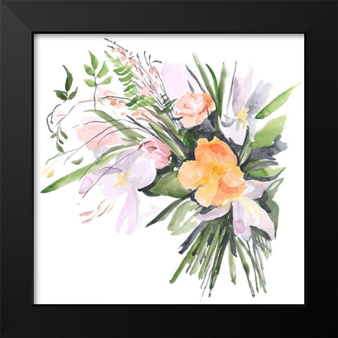 Ferns and Tulips II Black Modern Wood Framed Art Print by Parker, Jennifer Paxton