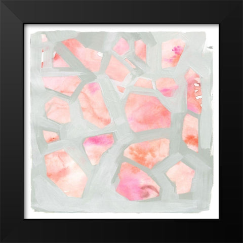 Pink Salt Shards I Black Modern Wood Framed Art Print by Parker, Jennifer Paxton