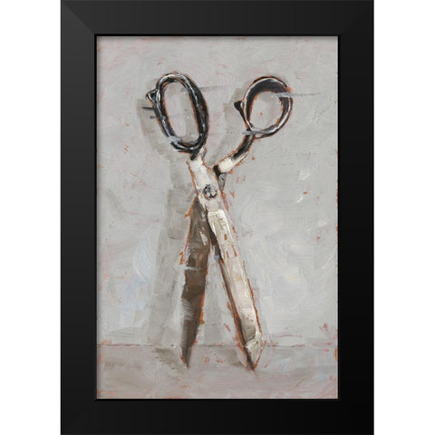 Cut it Out I Black Modern Wood Framed Art Print by Harper, Ethan