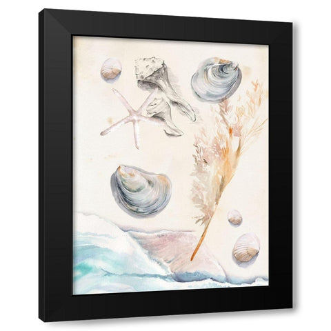 Washing Ashore I Black Modern Wood Framed Art Print by Parker, Jennifer Paxton