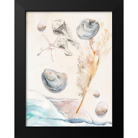Washing Ashore I Black Modern Wood Framed Art Print by Parker, Jennifer Paxton