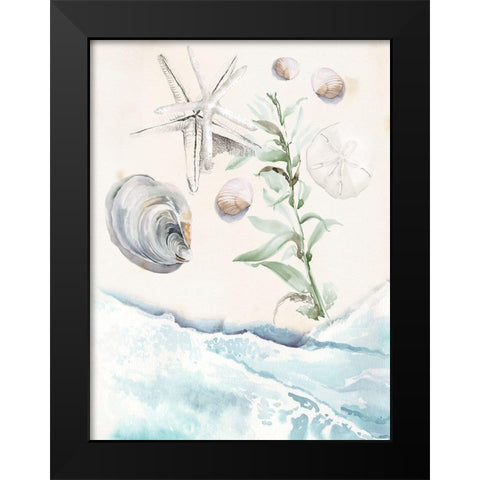 Washing Ashore II Black Modern Wood Framed Art Print by Parker, Jennifer Paxton