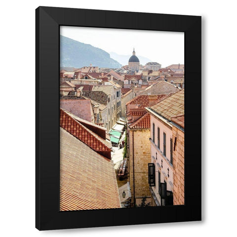 Rooftops - Dubrovnik, Croatia Black Modern Wood Framed Art Print with Double Matting by DeNardo, Laura