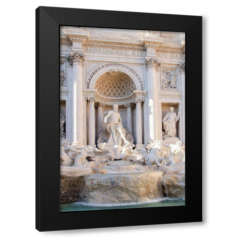 Trevi Fountain in Afternoon Light I Black Modern Wood Framed Art Print with Double Matting by DeNardo, Laura
