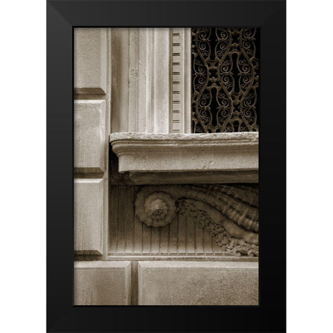 Architecture Detail in Sepia I Black Modern Wood Framed Art Print by DeNardo, Laura