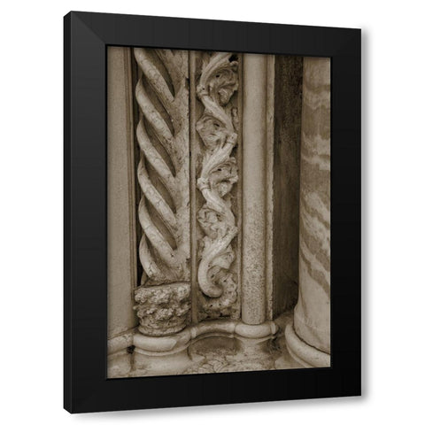 Architecture Detail in Sepia III Black Modern Wood Framed Art Print with Double Matting by DeNardo, Laura