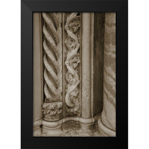 Architecture Detail in Sepia III Black Modern Wood Framed Art Print by DeNardo, Laura