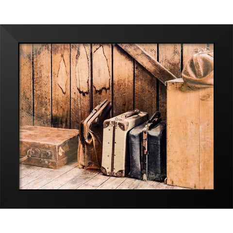 Travel Back in Time II Black Modern Wood Framed Art Print by Bane, Eva