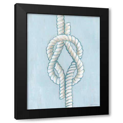 Starboard Knot III Black Modern Wood Framed Art Print with Double Matting by Lam, Vanna