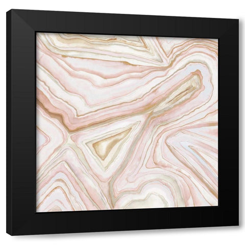 Custom Agate Abstract I (CR) Black Modern Wood Framed Art Print with Double Matting by Meagher, Megan