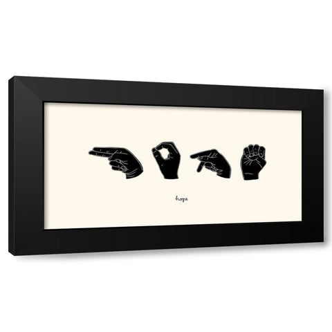 Sign Language II Black Modern Wood Framed Art Print with Double Matting by Scarvey, Emma