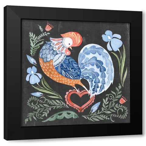 Welcome Folk Garden I Black Modern Wood Framed Art Print by Parker, Jennifer Paxton