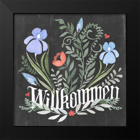 Welcome Folk Garden II Black Modern Wood Framed Art Print by Parker, Jennifer Paxton