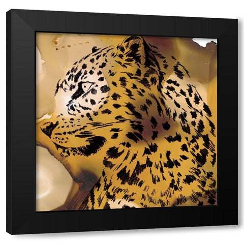 Leopard Portrait I Black Modern Wood Framed Art Print by Parker, Jennifer Paxton