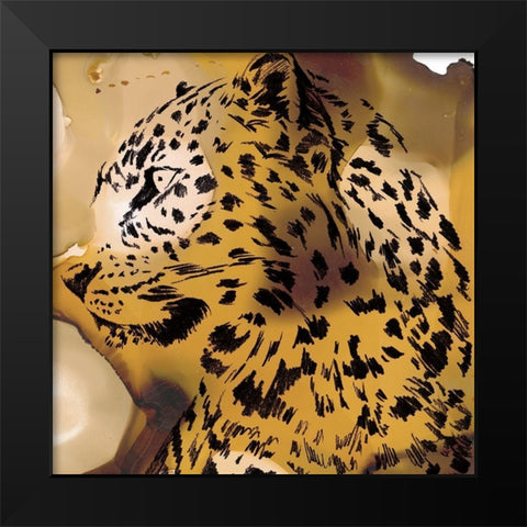 Leopard Portrait I Black Modern Wood Framed Art Print by Parker, Jennifer Paxton