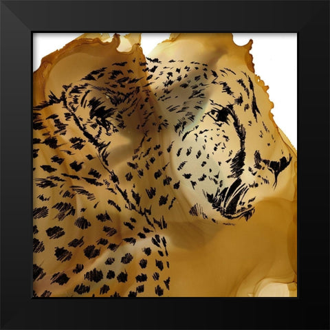 Leopard Portrait II Black Modern Wood Framed Art Print by Parker, Jennifer Paxton