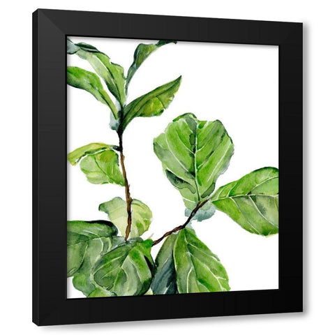 Fiddle Fig II Black Modern Wood Framed Art Print by Parker, Jennifer Paxton