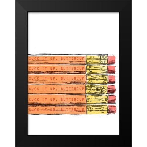 School Days II Black Modern Wood Framed Art Print by Vess, June Erica