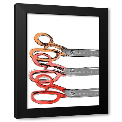 School Days III Black Modern Wood Framed Art Print with Double Matting by Vess, June Erica