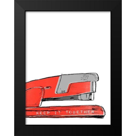 School Days IV Black Modern Wood Framed Art Print by Vess, June Erica