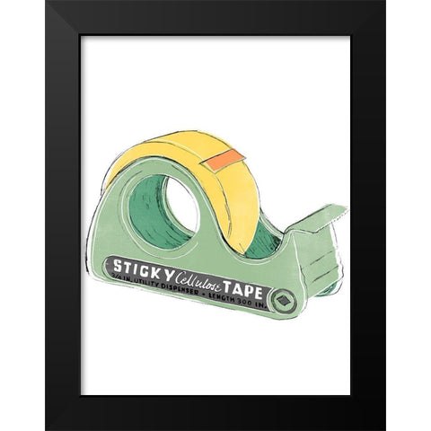 School Days VI Black Modern Wood Framed Art Print by Vess, June Erica
