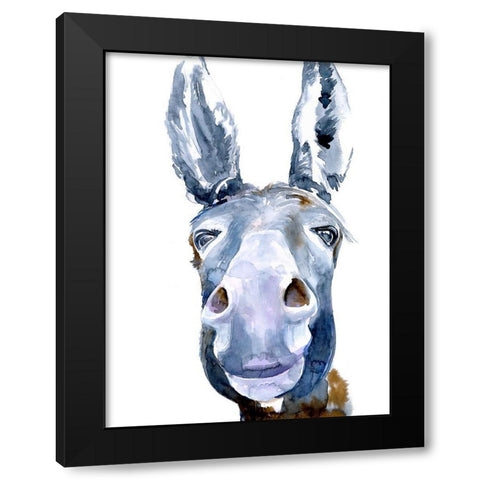 Sweet Donkey I Black Modern Wood Framed Art Print with Double Matting by Parker, Jennifer Paxton