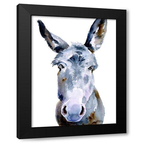 Sweet Donkey II Black Modern Wood Framed Art Print by Parker, Jennifer Paxton
