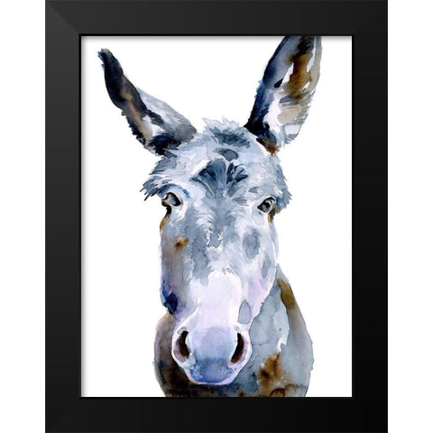 Sweet Donkey II Black Modern Wood Framed Art Print by Parker, Jennifer Paxton