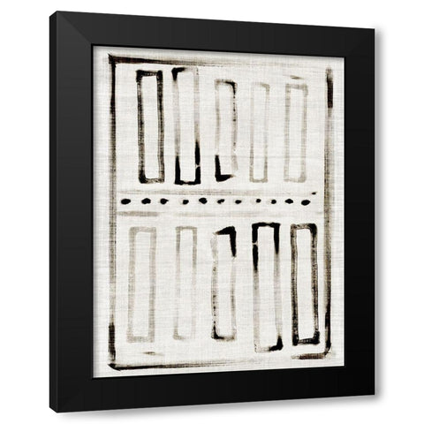 Batik Block Flag I Black Modern Wood Framed Art Print by Parker, Jennifer Paxton