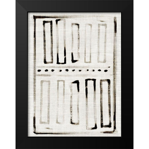 Batik Block Flag I Black Modern Wood Framed Art Print by Parker, Jennifer Paxton