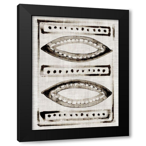 Batik Block Flag II Black Modern Wood Framed Art Print by Parker, Jennifer Paxton