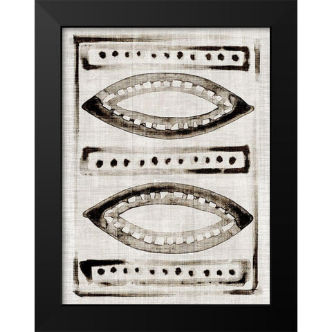 Batik Block Flag II Black Modern Wood Framed Art Print by Parker, Jennifer Paxton