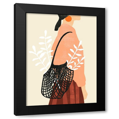 Gatherer I Black Modern Wood Framed Art Print with Double Matting by Scarvey, Emma