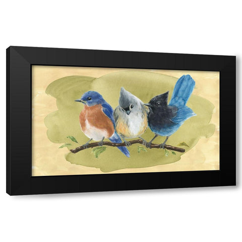 Bird Perch III Black Modern Wood Framed Art Print with Double Matting by Warren, Annie