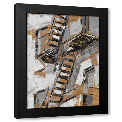 Escape II Black Modern Wood Framed Art Print with Double Matting by Harper, Ethan