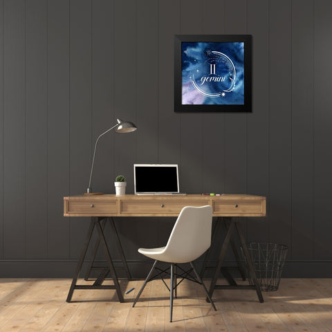 Watercolor Astrology III Black Modern Wood Framed Art Print by Popp, Grace