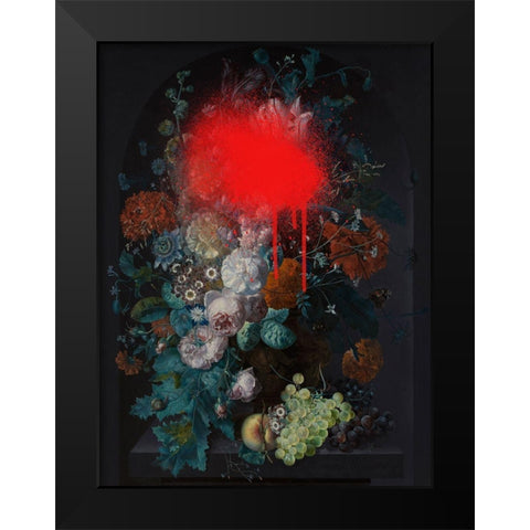 Sprayed Arrangement I Black Modern Wood Framed Art Print by Barnes, Victoria