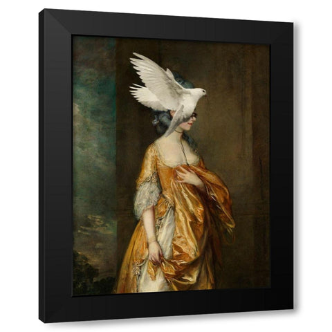 Flightless Bird II Black Modern Wood Framed Art Print with Double Matting by Barnes, Victoria