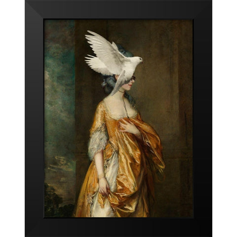 Flightless Bird II Black Modern Wood Framed Art Print by Barnes, Victoria