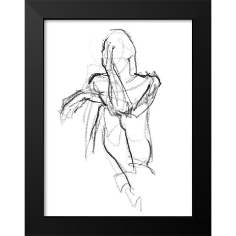 Contemplate I Black Modern Wood Framed Art Print by Parker, Jennifer Paxton