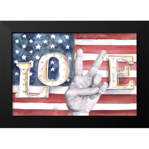 National Anthem II Black Modern Wood Framed Art Print by Parker, Jennifer Paxton