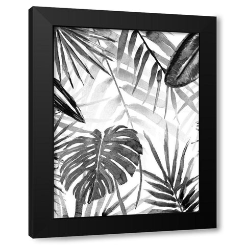 Jungle Walk II Black Modern Wood Framed Art Print by Warren, Annie