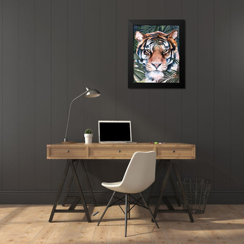 Jungle Cat I Black Modern Wood Framed Art Print by Parker, Jennifer Paxton